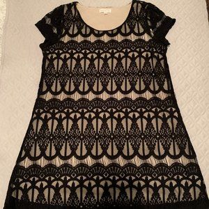 Socialite Black and Tan Swing Dress